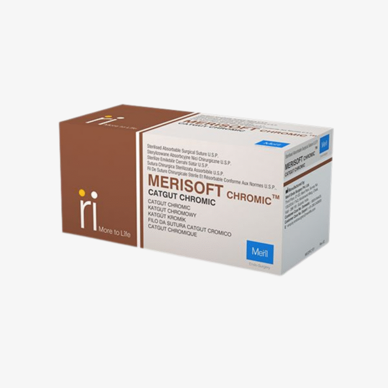 Merisoft chromic (ME104036) Chromic Catgut 0*76-36mm1/2