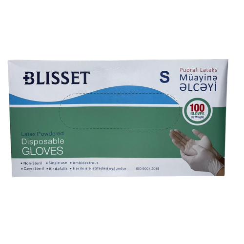 Əlcək Blisset Latex Pudralı